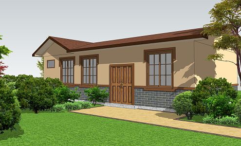 Modern houses, rural houses 3d model