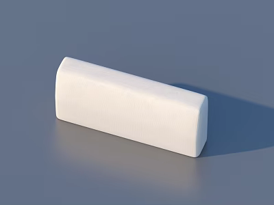 Practical White Rectangular Household Item With Smooth Textured Surface For Daily Use 3d model