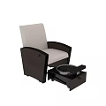 Medical Equipment Ergonomic Foot Care Chair With Metal Basin And Open Stack Design