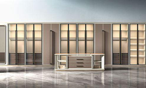 Modern Wardrobe Cloakroom 3d model