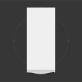 White Upright Household Appliance With Sleek Design And Blue Base Accent