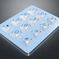 Modern Computer Numeric Keypad With Silver Raised Keys And Sleek Design