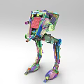 Colorful Building Blocks Robot With Complex Mechanical Structure And Creative Design