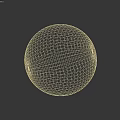 Modern Gray Concrete Components With Textured Wall And Round Sphere