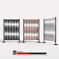 Modern Room Dividers With Geometric Patterns In Black Brown And Silver