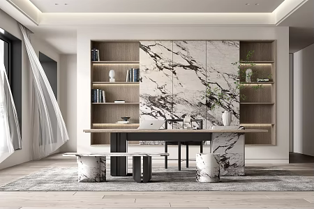 Modern study 3d model