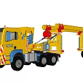 Industrial Yellow Utility Vehicle Featuring Long Hauling Frame And Multiple Sections