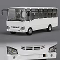 White Modern City Bus With Multiple Windows And Passenger Seats Design
