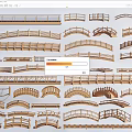 Modern wooden bridge trestle bridge Xiao Qiao is a wooden bridge landscape bridge arch bridge small wooden bridge 3d model