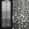 Elegant Crystal Chandelier With Hanging Pendants And Butterfly Decor For Interior Illumination