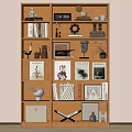 Decorative Cabinet Storage Rack Bookshelf 3d model