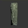 Natural Green Raw Stone Slab Featuring Rough Surface And Natural Texture 3d model