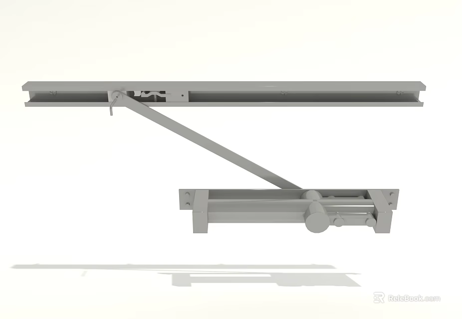 Metal Hardware Tools Bracket Support Structure With Mounting Base And Crossbar 3d model 