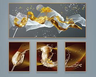 Bedside Decorative Painting Wine Glass Decorative Painting Abstract Decorative Painting 3d model