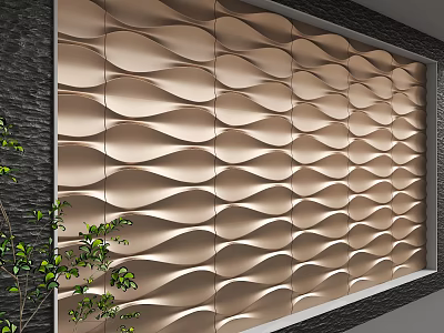 Modern background wall 3d model