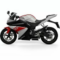 Yamaha Sport Motorcycle Red And White Modern Sleek Body Design