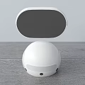 Modern Smart Robot With White Round Base And Rotatable Screen Design 3d model