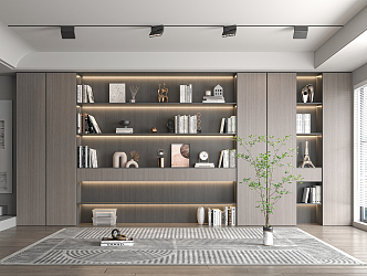 Modern bookcase 3d model