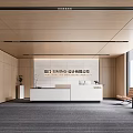 Modern lobby front desk 3d model
