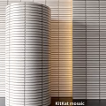 Window Blind Components With Vertical Layered Slats In White Beige Dark And Light Shadow Design