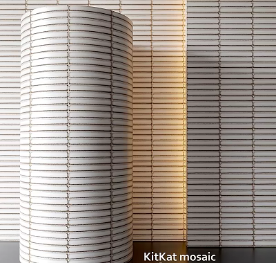 Window Blind Components With Vertical Layered Slats In White Beige Dark And Light Shadow Design 3d model