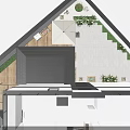 Modern Garden Landscape Design With Greenery Steps Stone Paved Ground And Outdoor Relaxation Area