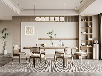 Quiet Restaurant Home Restaurant 3d model