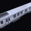 Stylish Modern Silver Subway Train With Multiple Windows And Doors Design 3d model