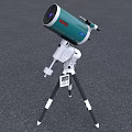 Green And White Commercial Telescope Equipment With Tripod Stand And Optical Mount