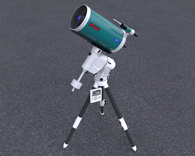 modern telescope astronomical telescope 3d model