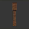 Vintage Wooden Grandfather Clock With Carved Details And Pendulum Design