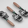 High Quality Pipe Wrenches With Wooden Handles And Metal Jaws For Hardware Tools