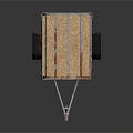 Rusty Vintage Metal Trailer With Wooden Floor And Single Wheel Structure