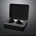 High Quality Wireless Earbuds In Open Black Charging Case With Sleek Design