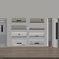 Various Wall Mounted And Floor Standing Air Conditioners And Fans In Modern Home Interior Design