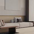 Modern three-seat sofa 3d model