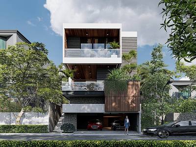 Single-family villa homestay building self-built house 3d model