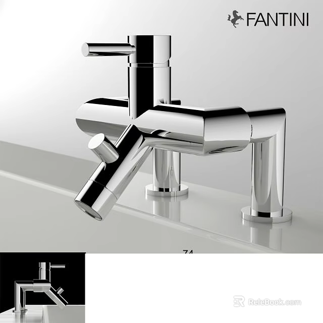 Modern Chrome Kitchen Faucet with Sleek Design and Single Handle Control 3d model
