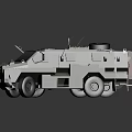 Silver And Green Military Armored Vehicles With Roof Equipment And Heavy Duty Wheels