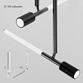Modern Minimalist Linear Chandelier With 120 Degree Adjustable Angle For Interior Design 3d model