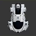 Futuristic White Spacecraft With Sleek Structure And Transparent Cockpit For Space Exploration