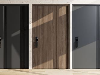 Modern security door entry door security door mother door single door double door smart door lock password door fingerprint door 3d model