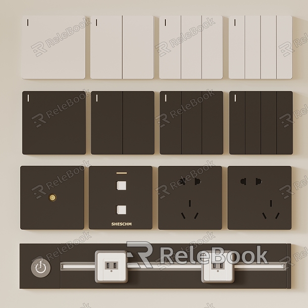 Modern switch socket model