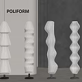 Cream wind floor lamp 3d model