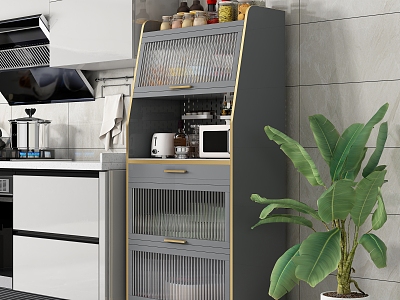 Modern Kitchen Storage Cabinet 3d model