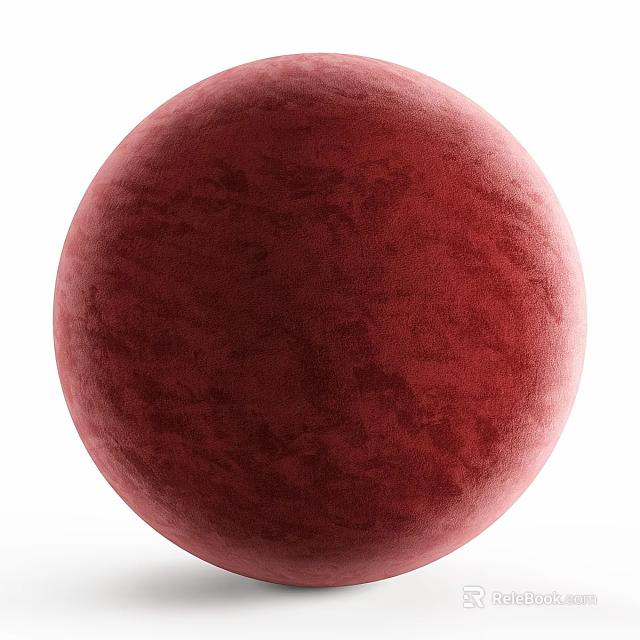 Textured Spherical Red Component With Smooth Surface And Vibrant Color 3d model 