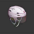 White Sports Helmet Featuring Visor Vent Holes Brand Logo And Smooth Surface Design