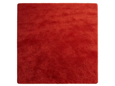 High Quality Red Plush Square Carpet With Soft Fluffy Texture 3d model