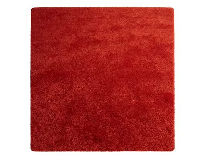 High Quality Red Plush Square Carpet With Soft Fluffy Texture 3d model