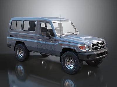 Silver Off Road SUV With Rugged Body Design Large Tires And Sleek Exterior 3d model